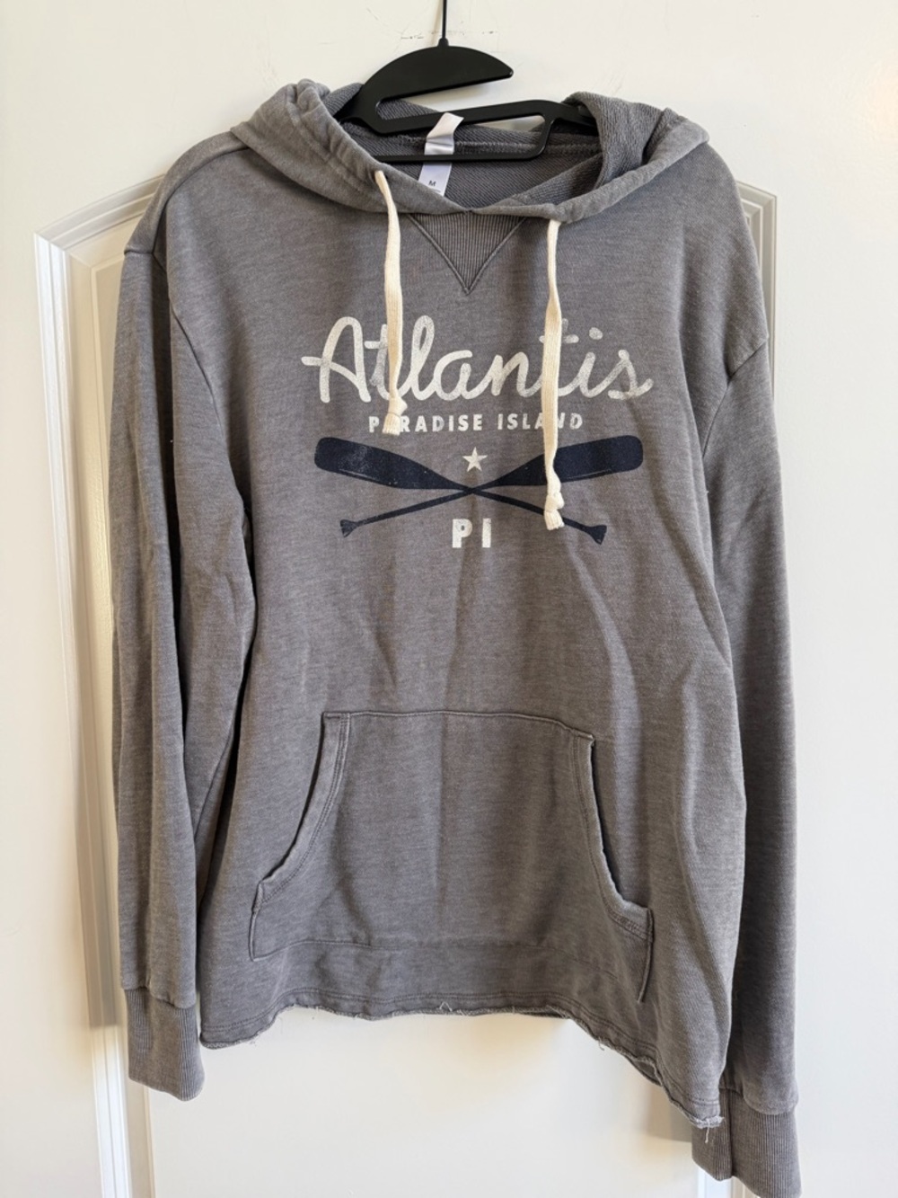 Atlantis Gray Hooded Pullover Sweatshirt